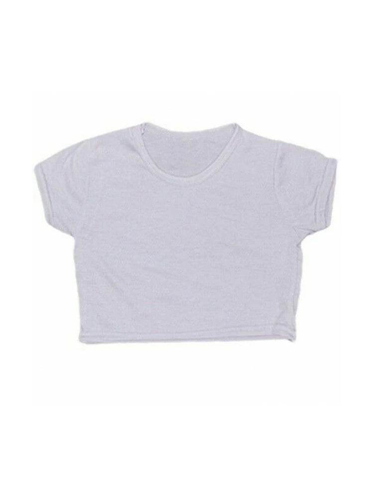 Girls Neon Plain Short Sleeve Microfiber Crop Top - thefancydress.co.uk