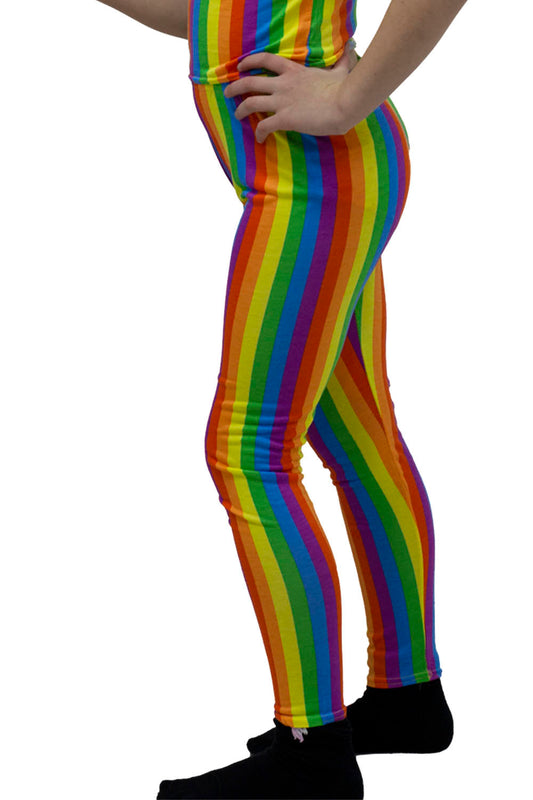 Kids Girls Rainbow Legging Full Length Pride Festival Leggings