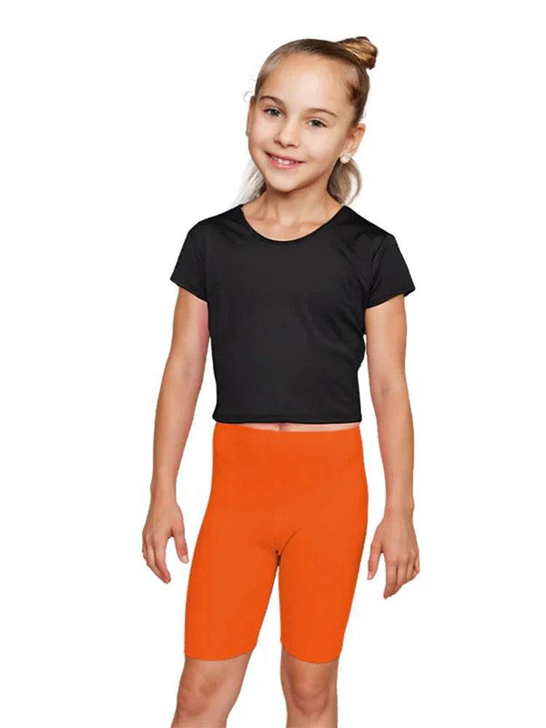 Girls Neon Stretch Microfiber Hot Pants - thefancydress.co.uk