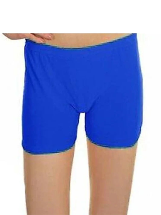 Girls Neon Stretch Microfiber Hot Pants royal blue