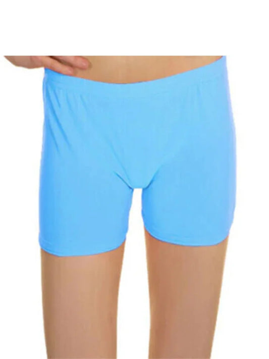 Girls Neon Stretch Microfiber Hot Pants turquoise