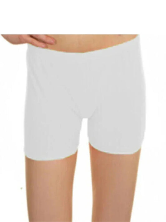 Girls Neon Stretch Microfiber Hot Pants white