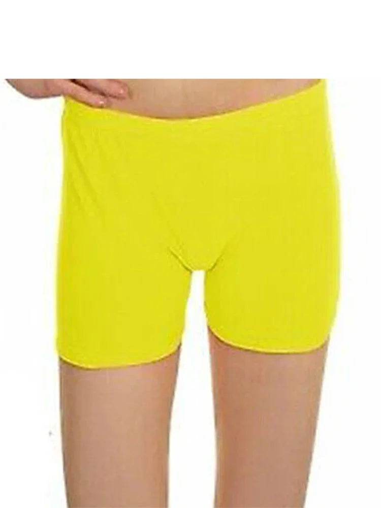 Girls Neon Stretch Microfiber Hot Pants - thefancydress.co.uk