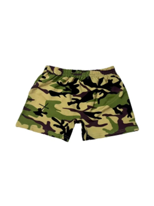 Girls Neon Stretch Microfiber Hot Pants camouflage