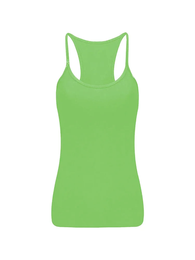 Girls Microfibre Vest Top green