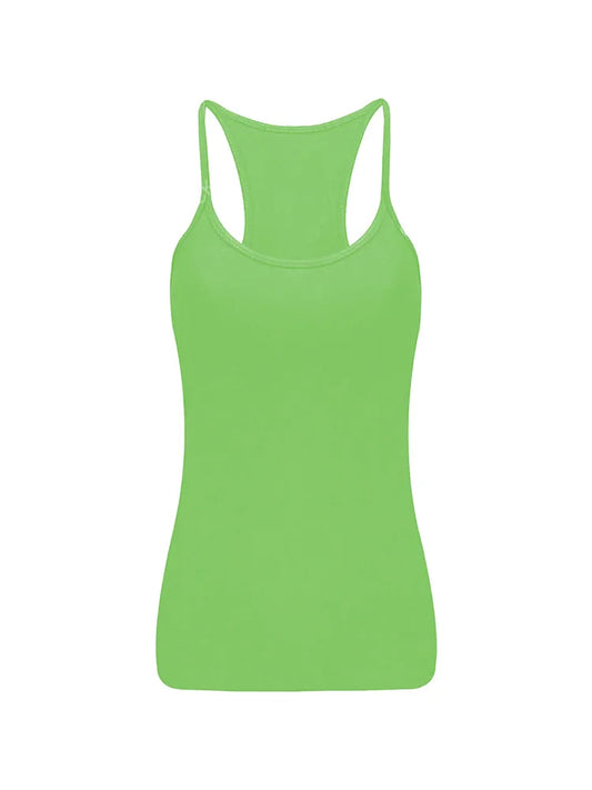 Girls Microfibre Vest Top green
