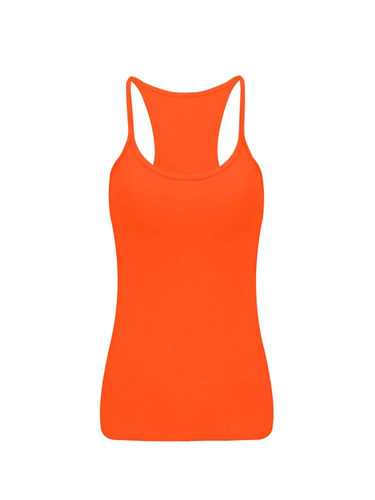 Girls Microfibre Vest Top orange