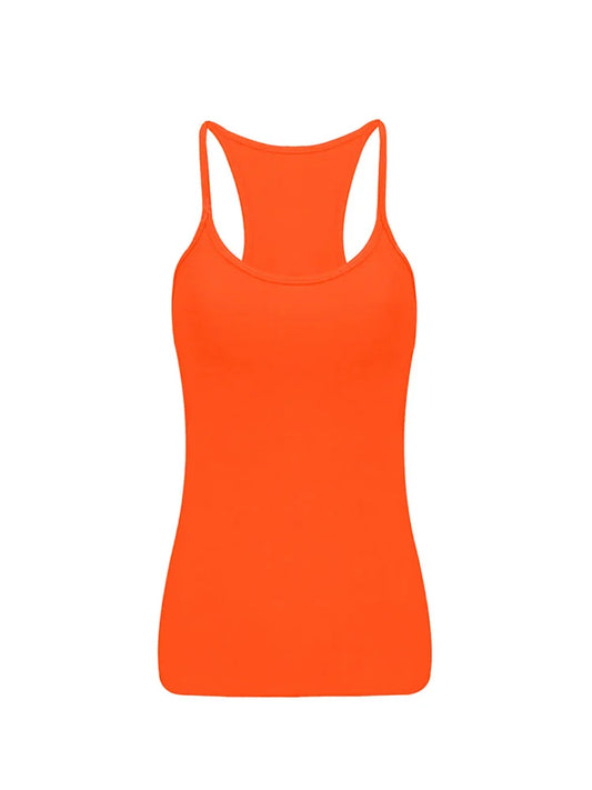 Girls Microfibre Vest Top orange