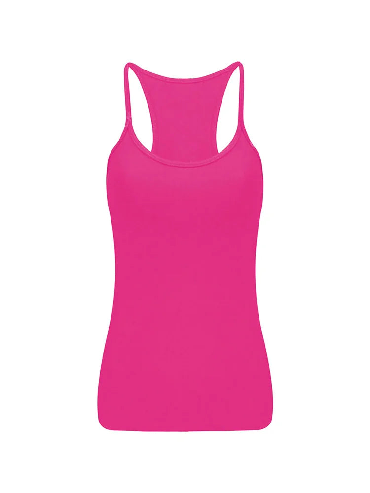 Girls Microfibre Vest Top pink