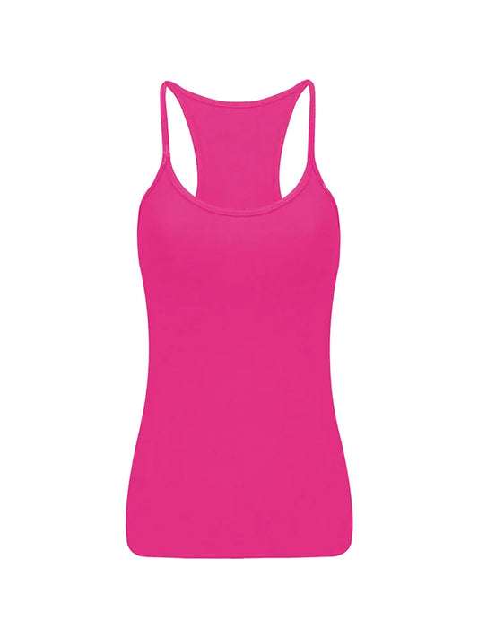 Girls Microfibre Vest Top pink