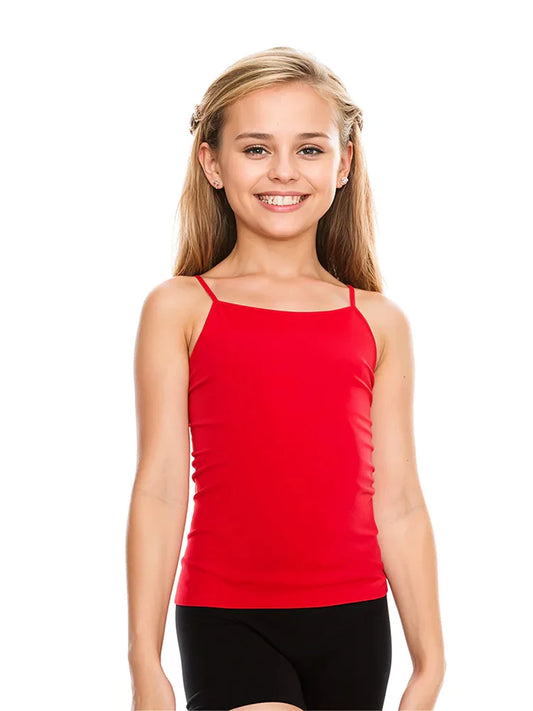 Girls Microfibre Vest Top red