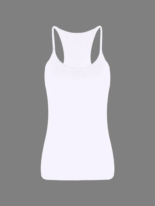 Girls Microfibre Vest Top white
