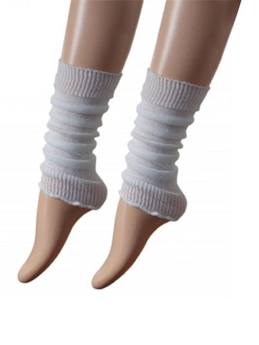 Girls Neon Legwarmers white