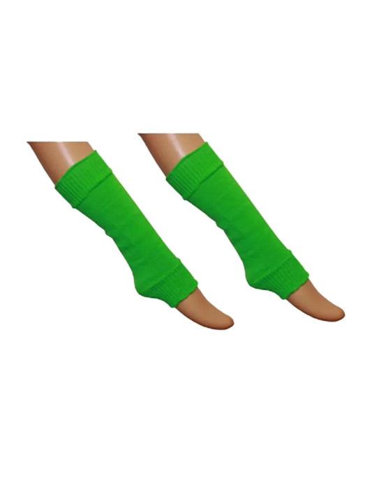Girls Neon Legwarmers green
