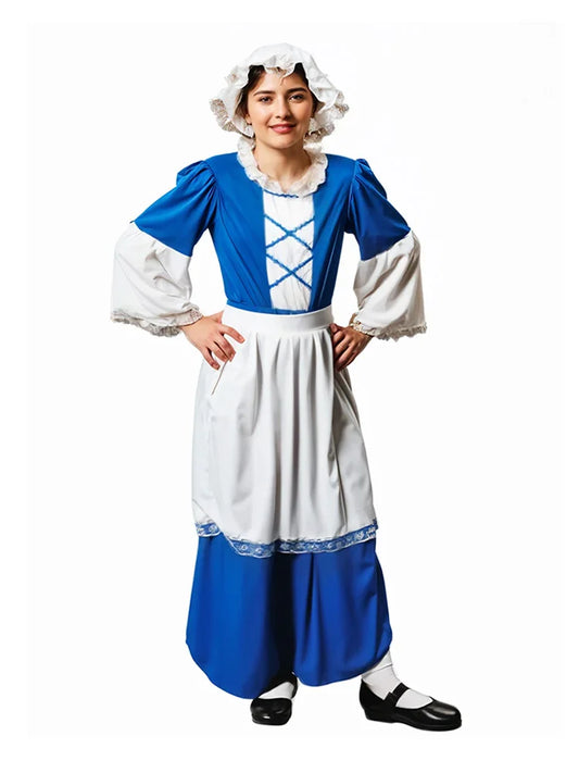 Children’s Girl Tudor Costume Set – Dress, Apron & Hat