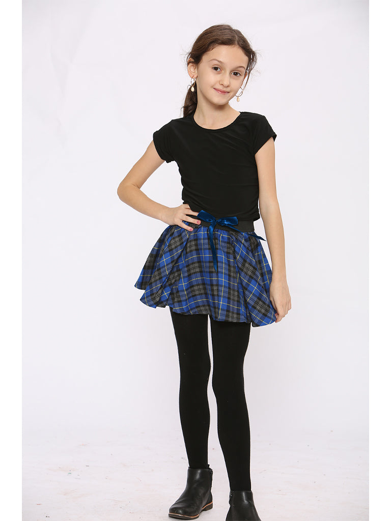 Crazy Chick Girls Bow Tartan Skirt