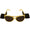 Gold Sunglasses with Sideburns