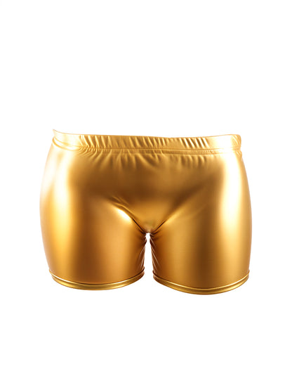 Girls Shiny Metallic Short Pants