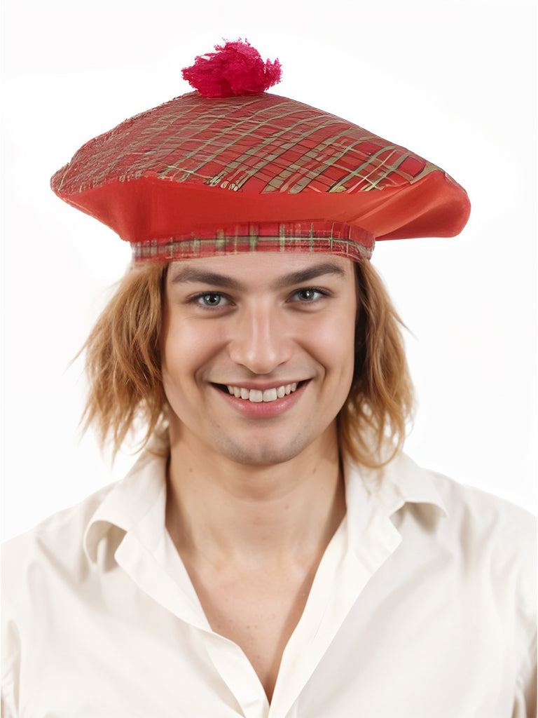 Tartan Scottish Hat With Hair