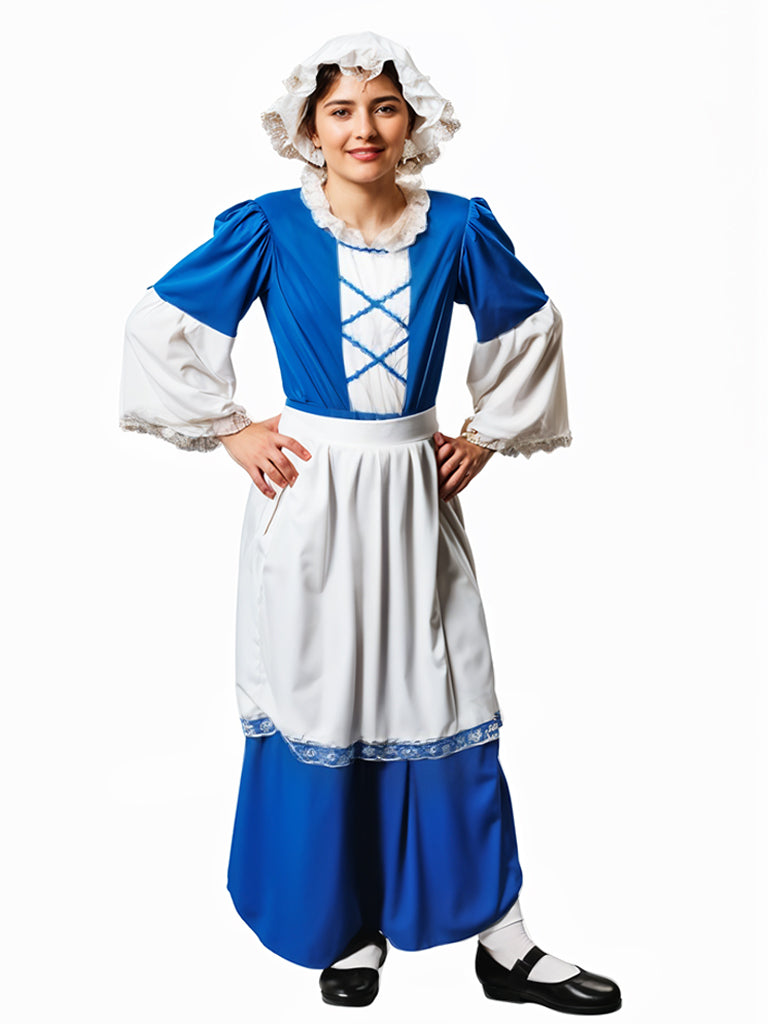 Children’s Girl Tudor Costume Set – Dress, Apron & Hat