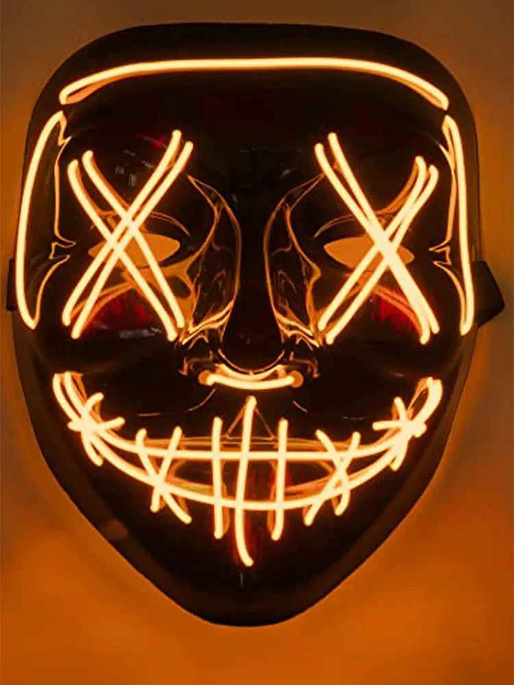 Anonymous Hacker-Vendetta Joker Masquerade Light-Up Face Masks