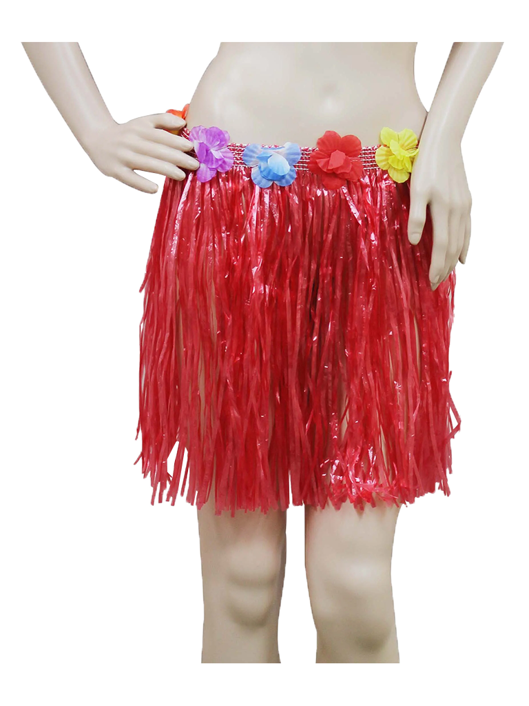 Crazy Chick Hula Skirt With Flowers