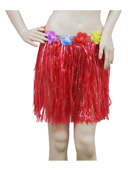 Crazy Chick Hula Skirt With Flowers