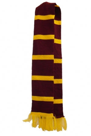 Maroon & Yellow Stripe Wizard Scarf