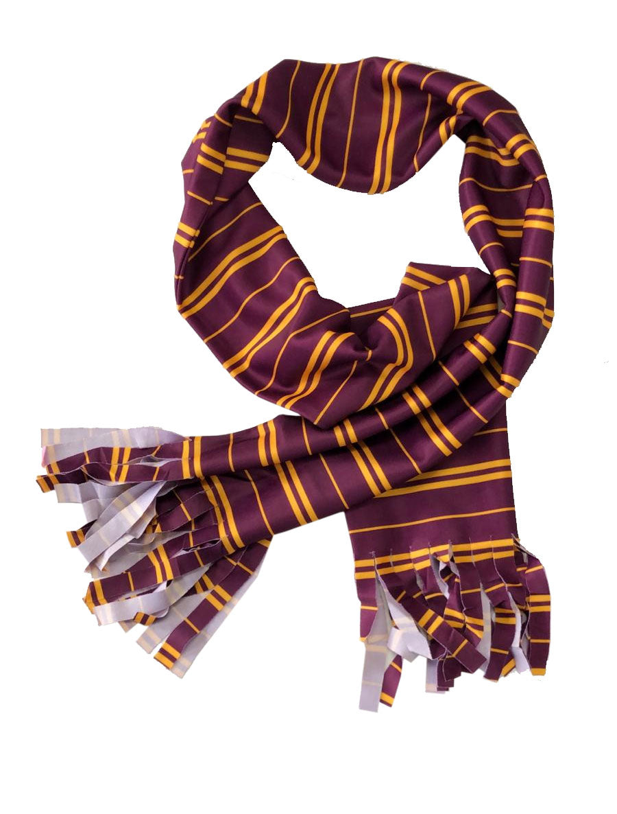 Maroon & Yellow Stripe Wizard Scarf