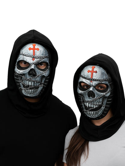 Halloween Mesh Mask Skull with Chains