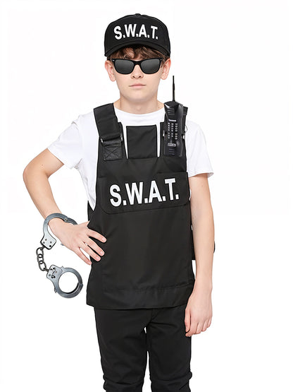 5-Piece SWAT Children’s Set – Vest, Hat, Inflatable Mobile, Glasses, Handcuff