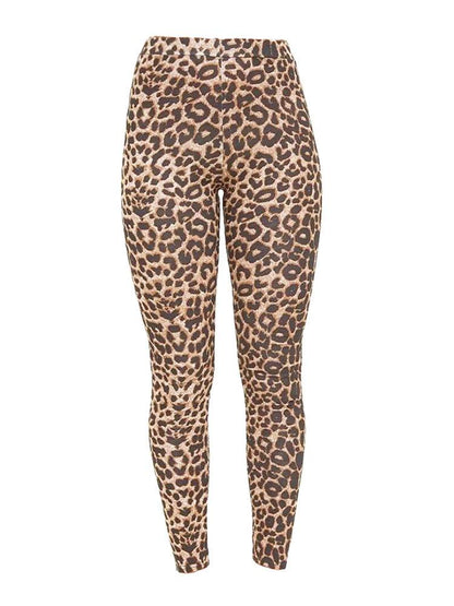 Girls Microfibre Leopard Printed Leggings - thefancydress.co.uk