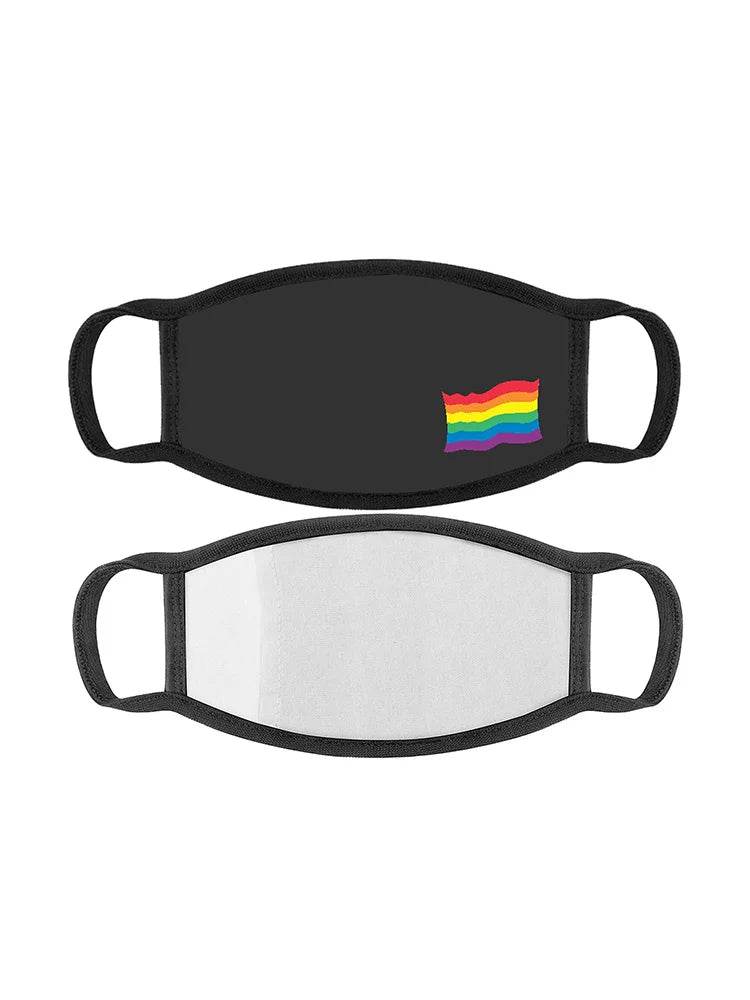 Mini Rainbow Pride Flag Printed Cotton Face Covering With Filter Pocket - thefancydress.co.uk
