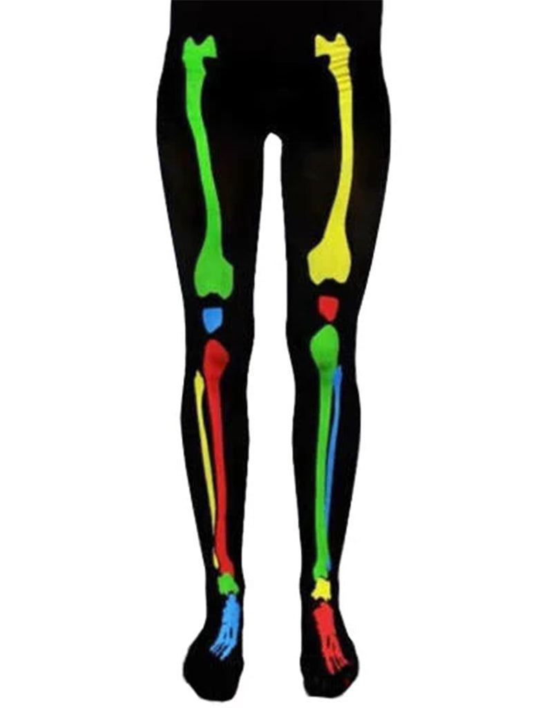 Adult Skeleton Print Tights