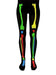 Adult Skeleton Print Tights multi colour sekelton 