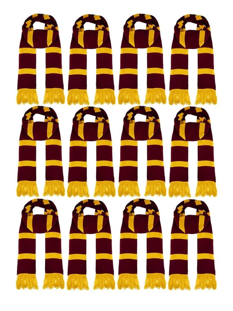 Unisex Wizard Marron Yellow Scarf For Adults And Kids (Pack) - thefancydress.co.uk