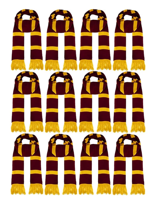Unisex Wizard Marron Yellow Scarf For Adults And Kids (Pack) 12