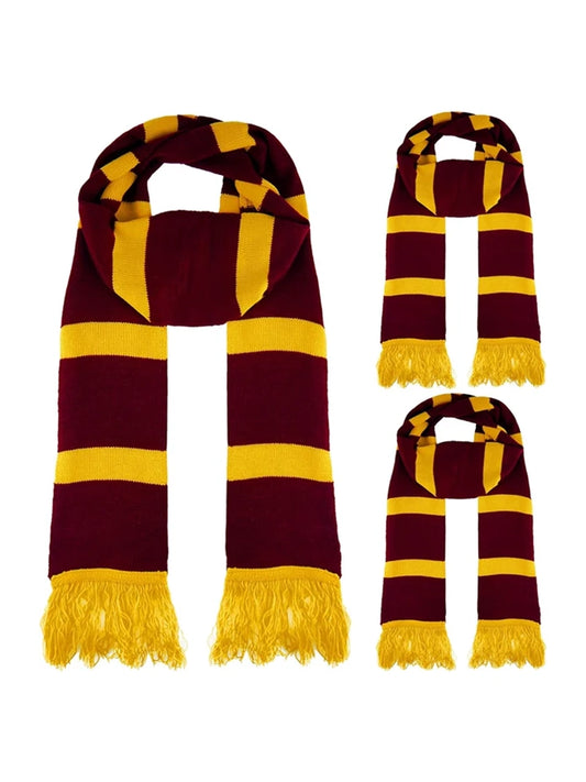 Unisex Wizard Marron Yellow Scarf For Adults And Kids (Pack) 3