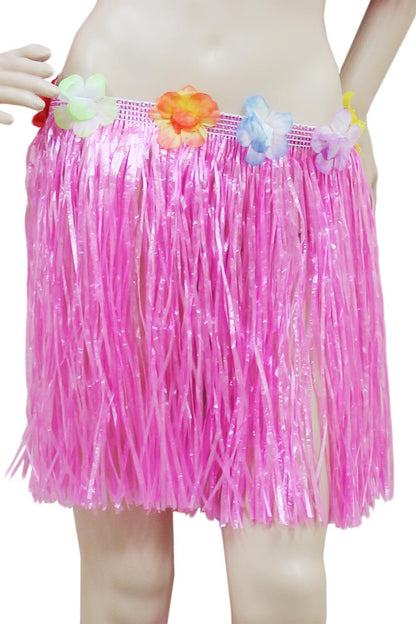 Crazy Chick Hula Skirt With Flowers