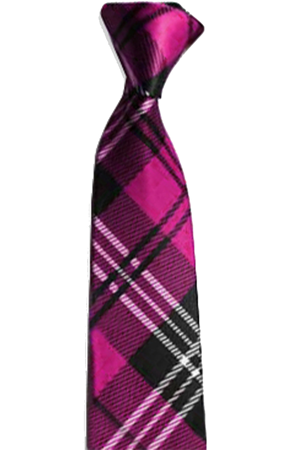 Men's Satin Style Plain Tartan Neck Tie