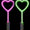 Heart Shape Light Up Wand (Random Color)