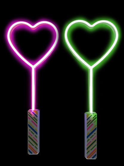 Heart Shape Light Up Wand pack of 2