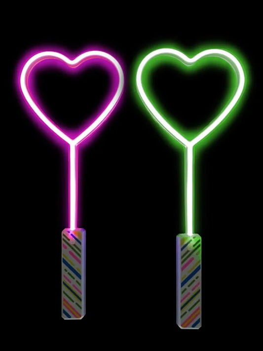 Heart Shape Light Up Wand (Random Color) pack of 2
