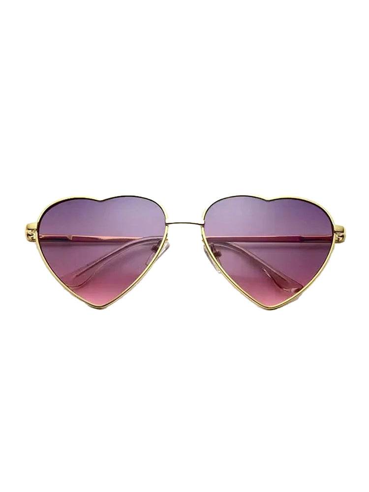 Unisex Festival Fashion Multi Colour Heart Shape Glasses - thefancydress.co.uk