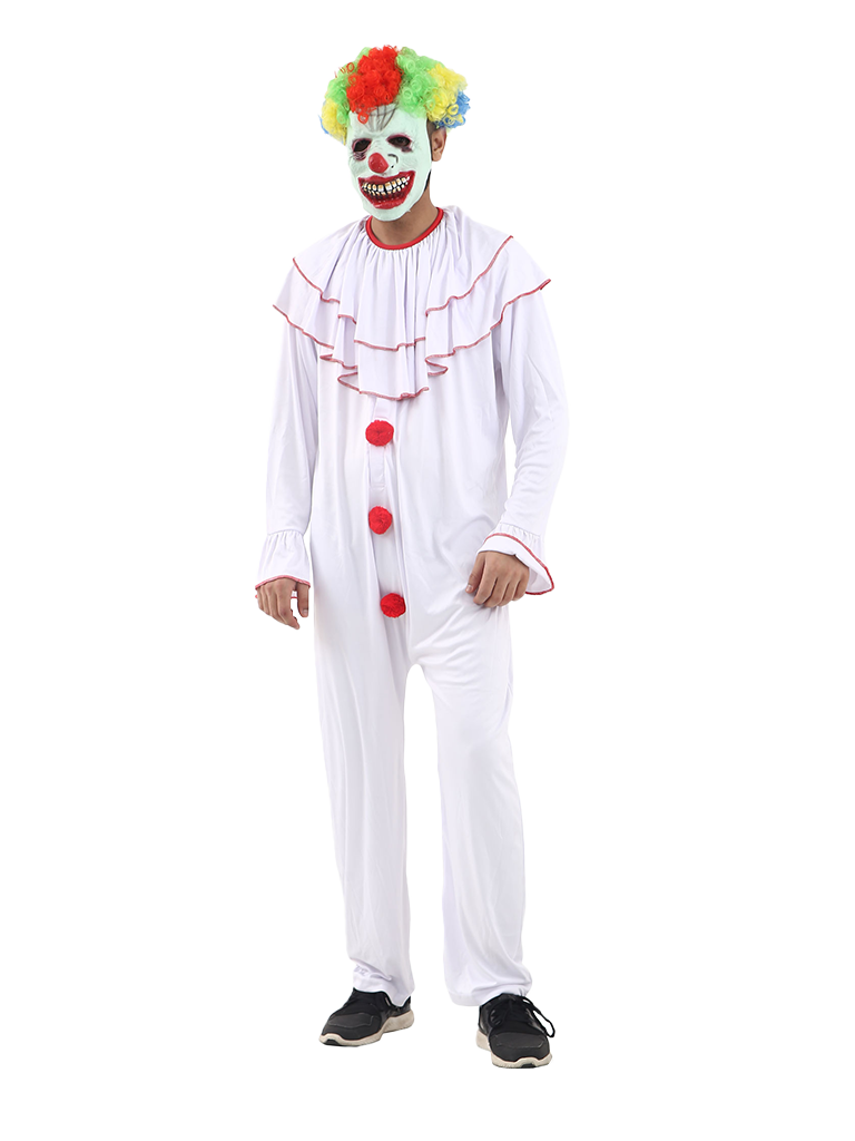 Men's Scary Clown Jumsuit Costume