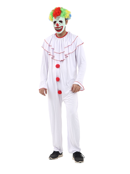 Men's Scary Clown Jumsuit Costume