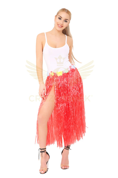 Crazy Chick Hula Skirt With Flowers