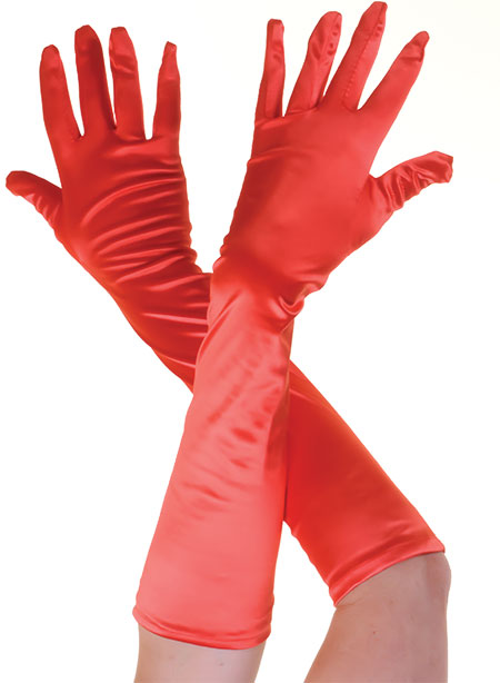 Plain Satin Long Gloves