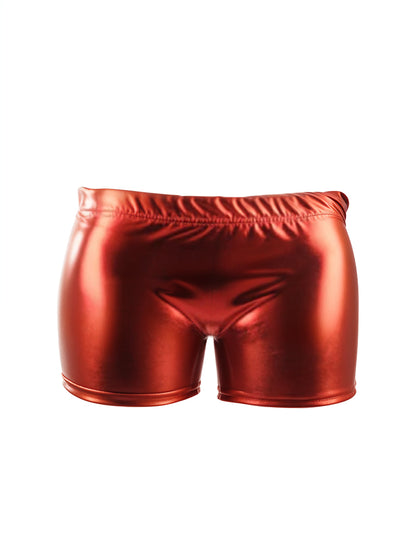 Girls Shiny Metallic Short Pants