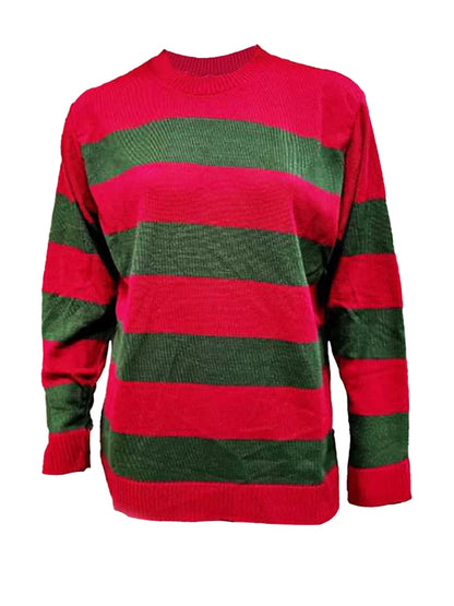 Red and green stripe t-shirt